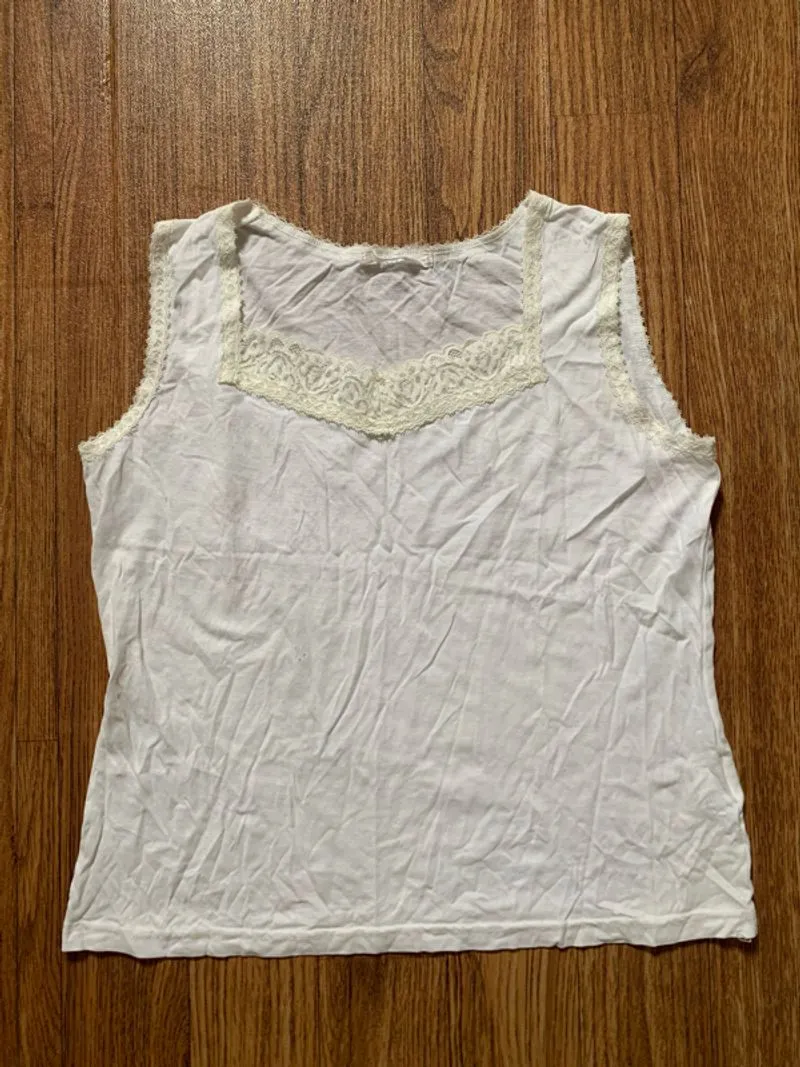 SOLD OUT// Tanktop Vintage White💌 photo 1