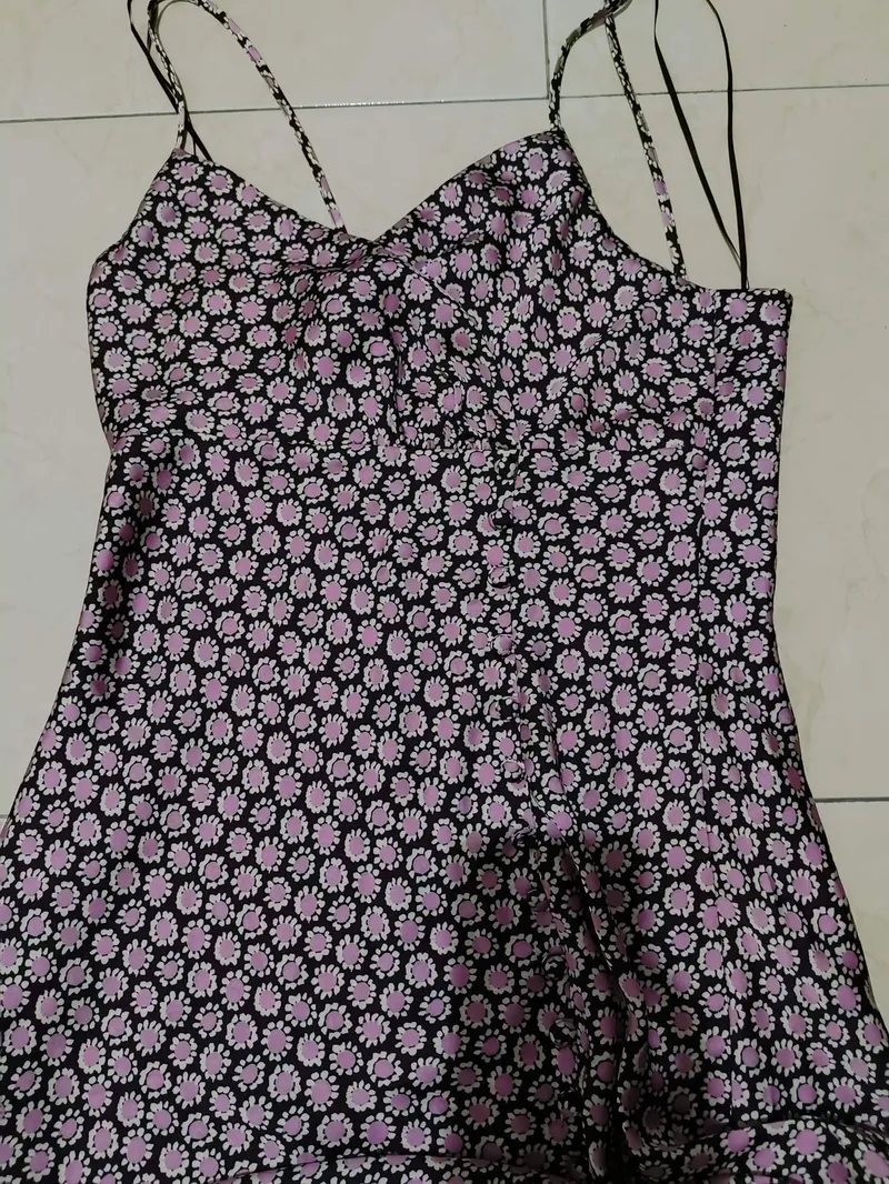 ZARA Y2K Fairy Prom dress Wanita purple black photo 1