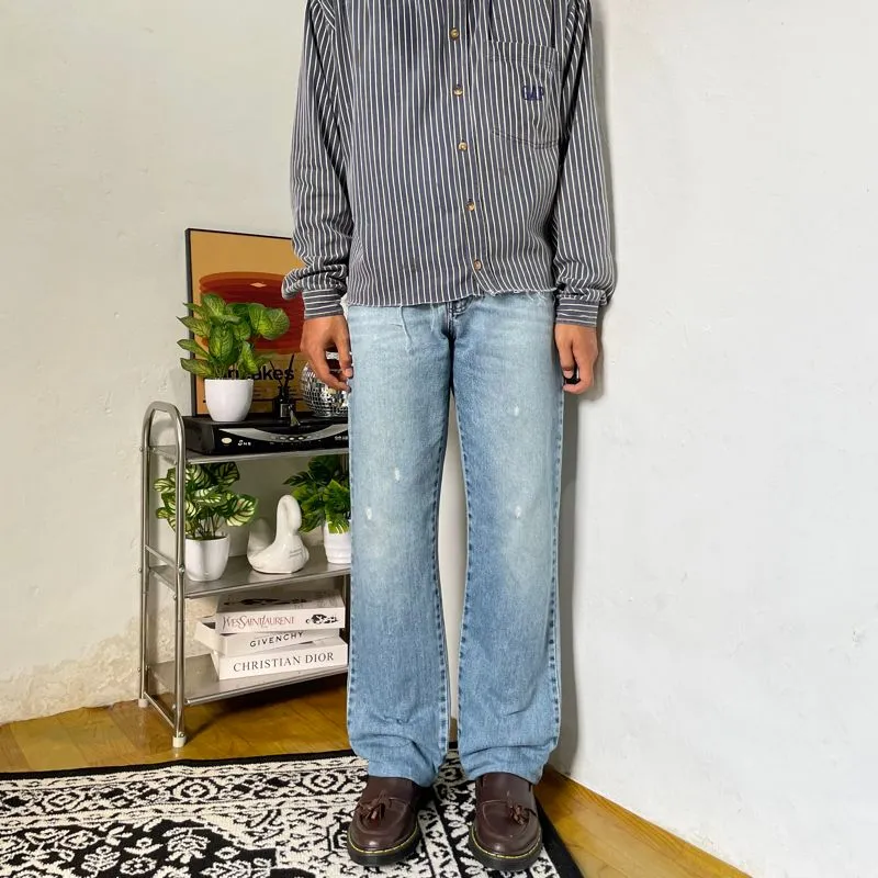 00’s Blue faded jeans straight fit made in USA photo 1