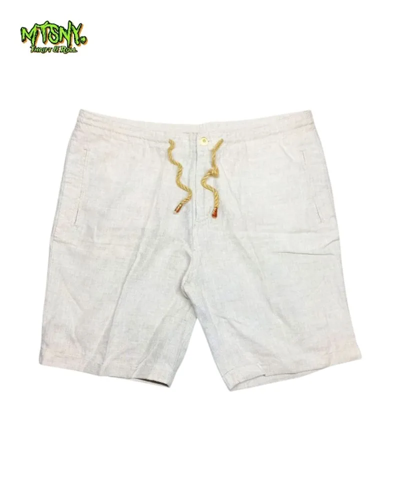 Celana Pendek Linen Basic Zara Man Casual Cream Big Size XXL photo 1