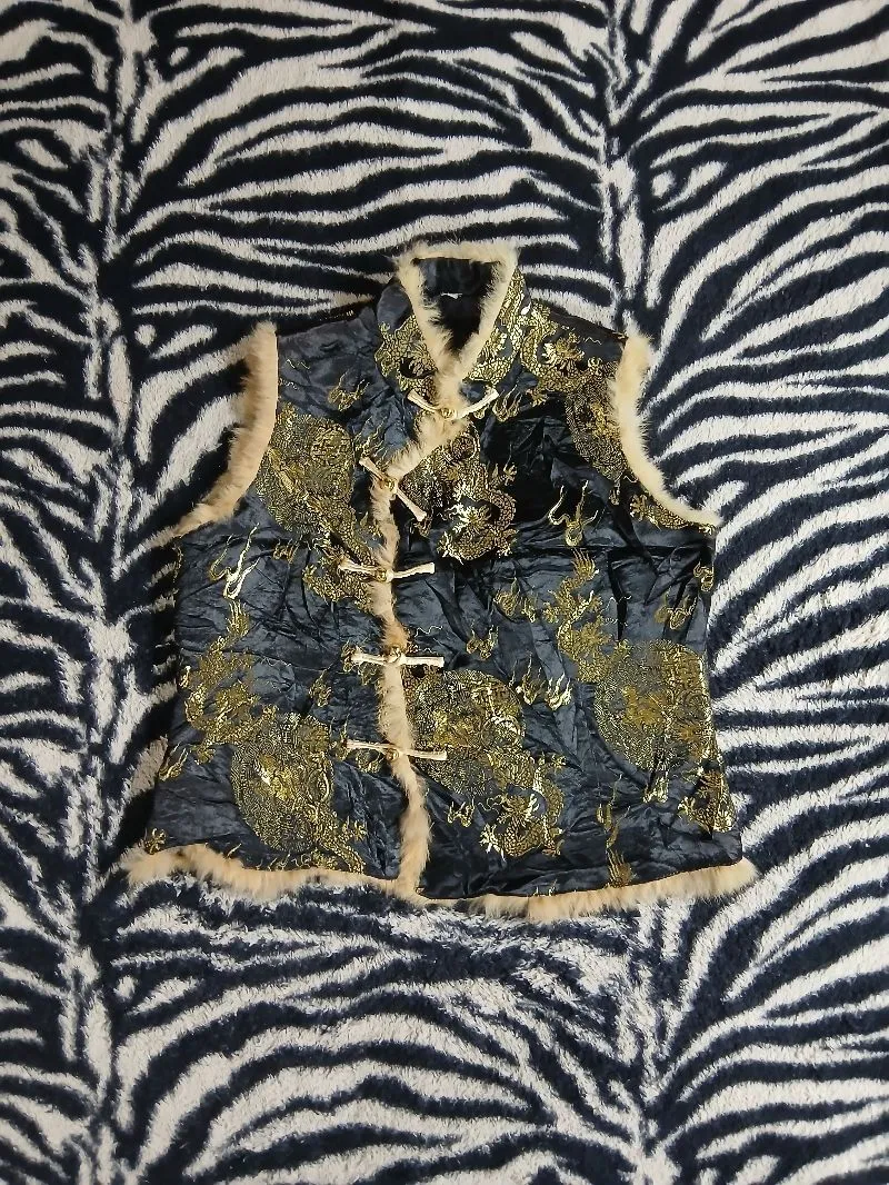 Vtg Vest Chines Traditional photo 1
