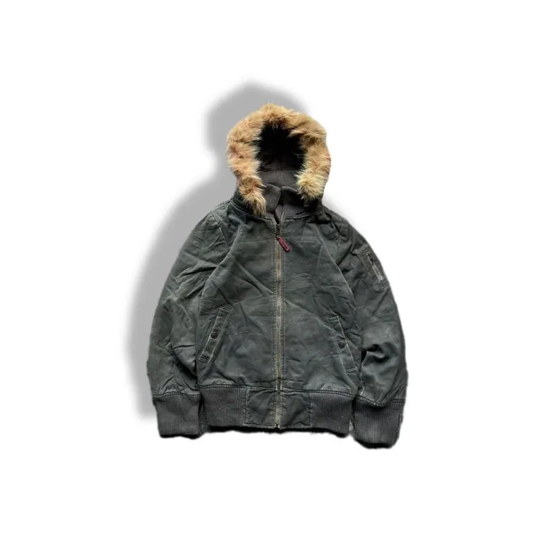 Nautica Jeans Gothic Faded Duck Active Fur Hooded Bomber photo 1