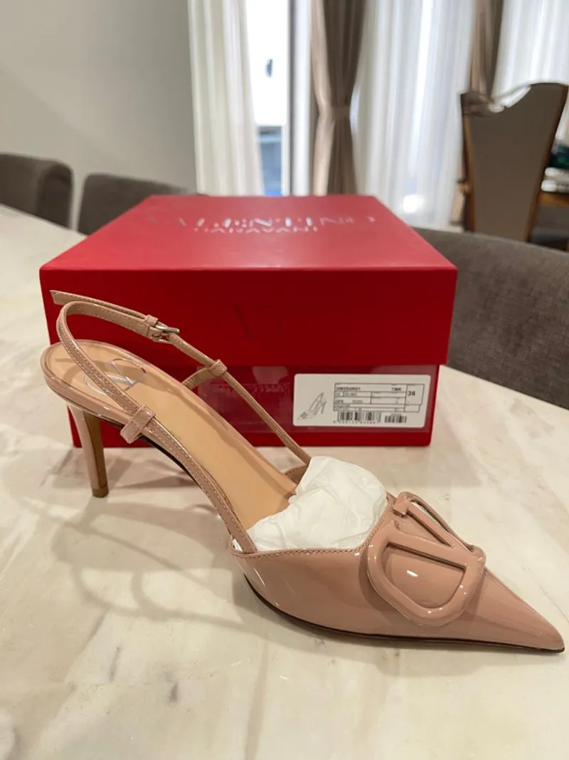 Slingback Valentino Heels On Sale VALENTINO GARAVANI VLogo 50
