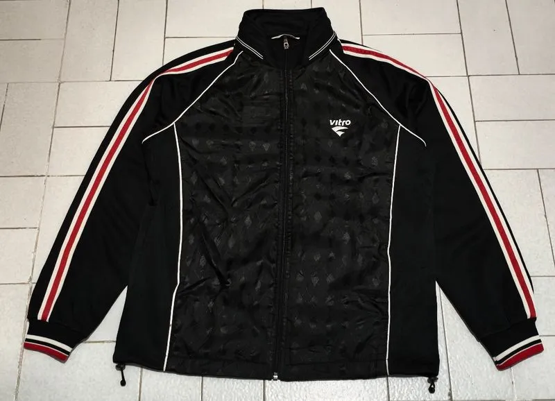 Jaket Sport Running Tracktop Vitro Hitam photo 1