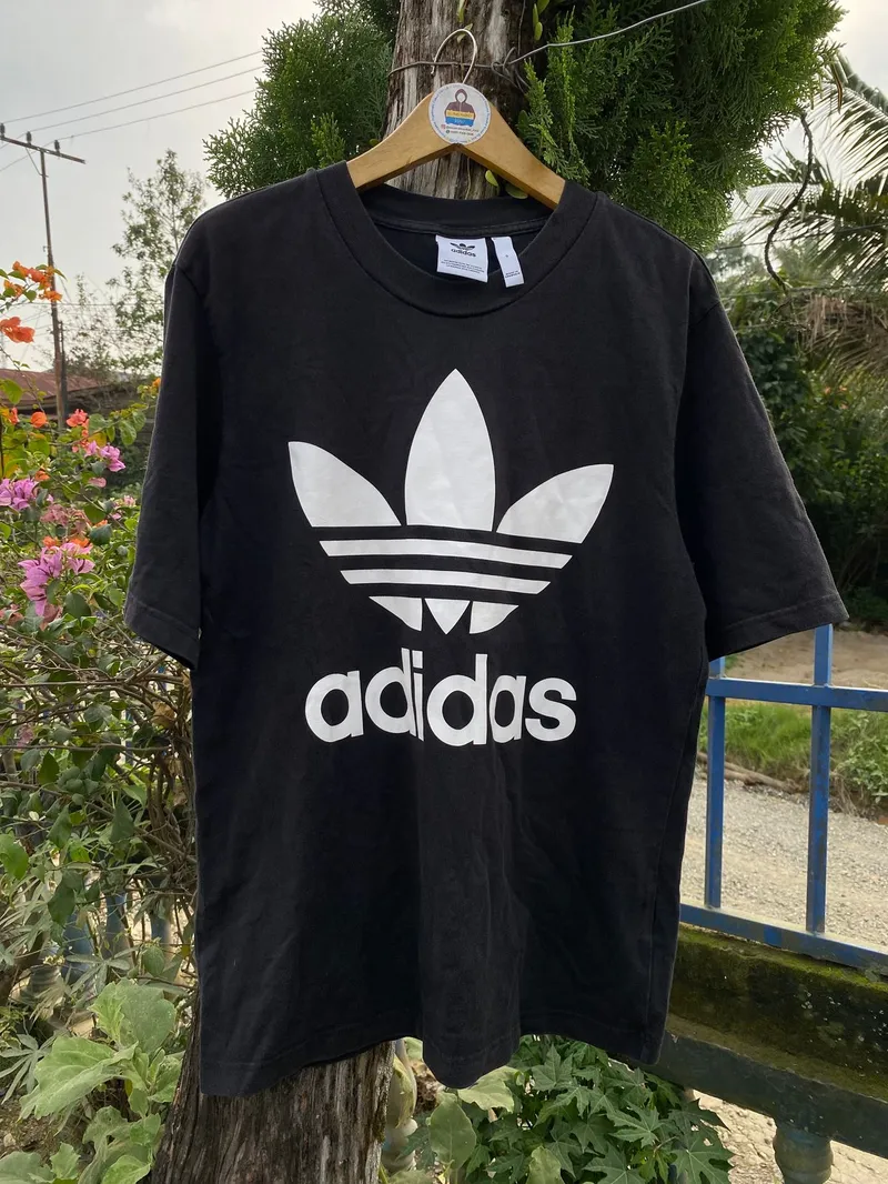Adidas Casual T-shirt Pria black Preloved