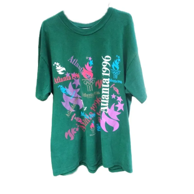 Vintage Sportswear T-shirt Pria green red photo 1