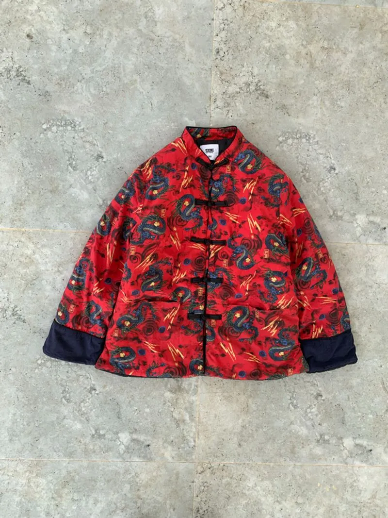 Sbe Chinese Red Dragon Print Cheongsam Jacket  photo 1