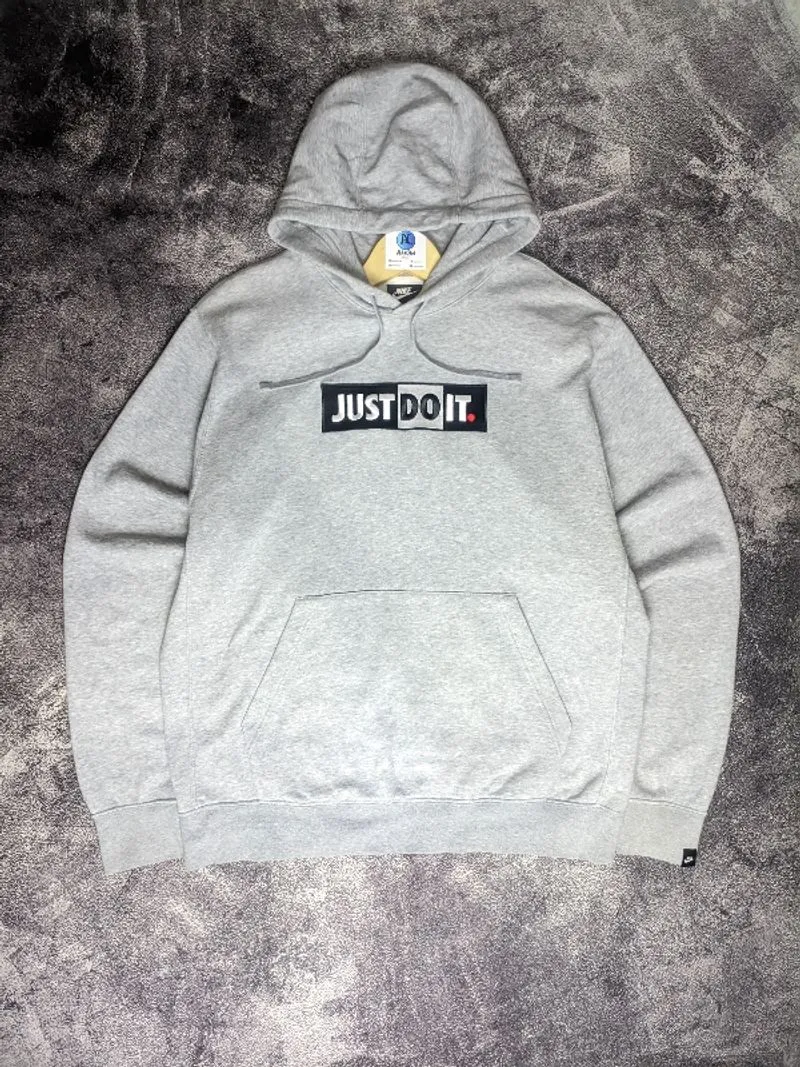 Hoodie Nike Just Do It Logo Box Center Bordir Gray Size XL photo 1