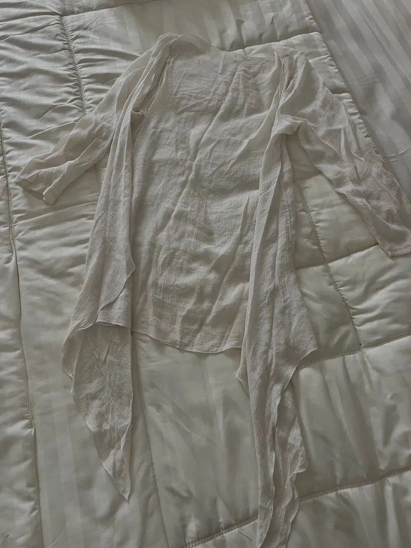 Minimalist Kimono Wanita white photo 1