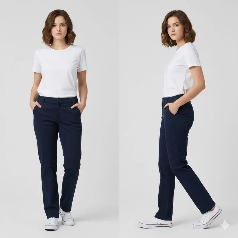 Celana panjang katun navy photo 1