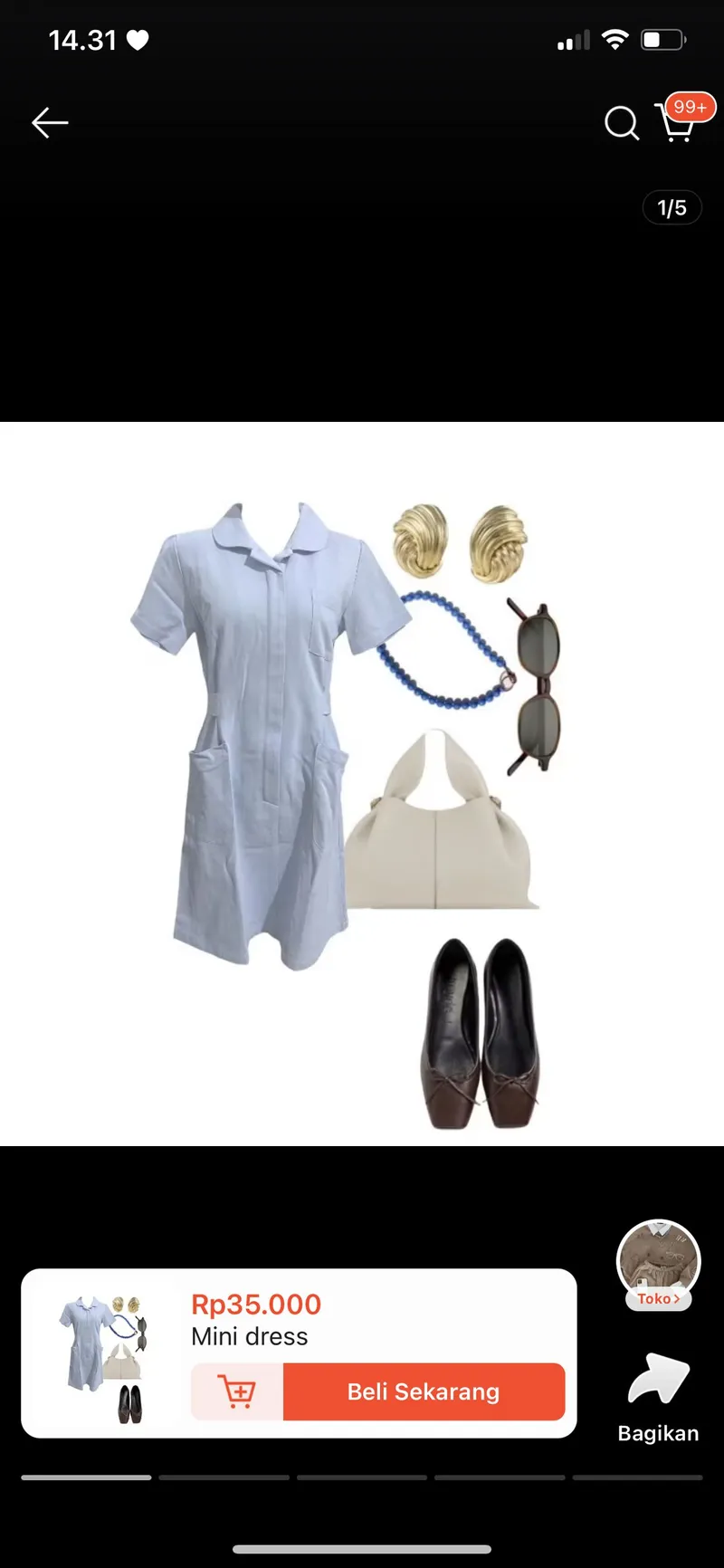 Cosplay Casual Bodycon dress Wanita blue photo 1