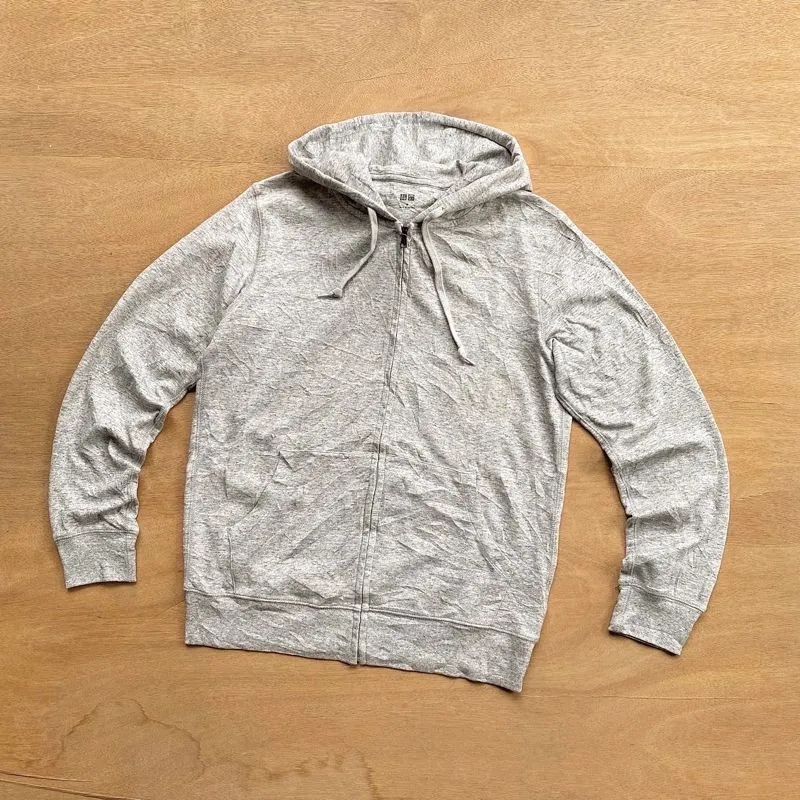 Uniqlo MEN Sweatshirt Zip Hoodie Gray photo 1