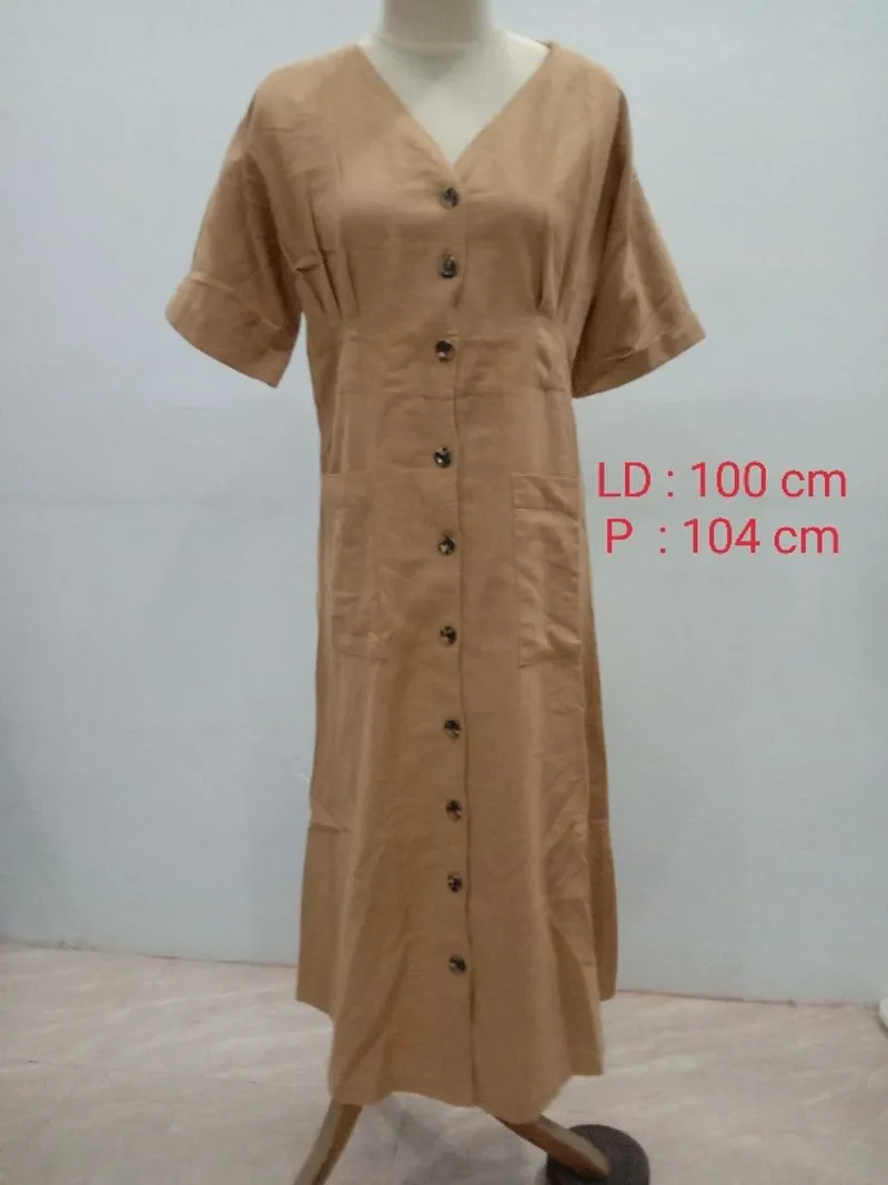 Dress Coklat Panjang Busui Friendly  photo 1