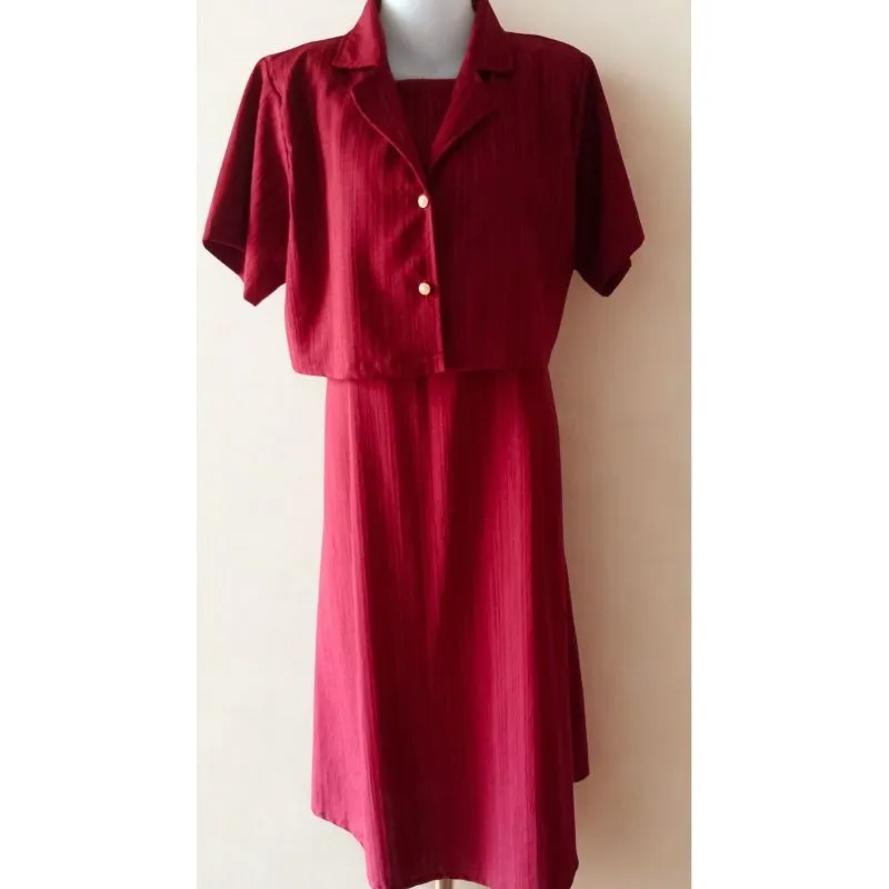 OL Dress 2 in 1 Set Tali Smock Belakang + Blazer photo 1