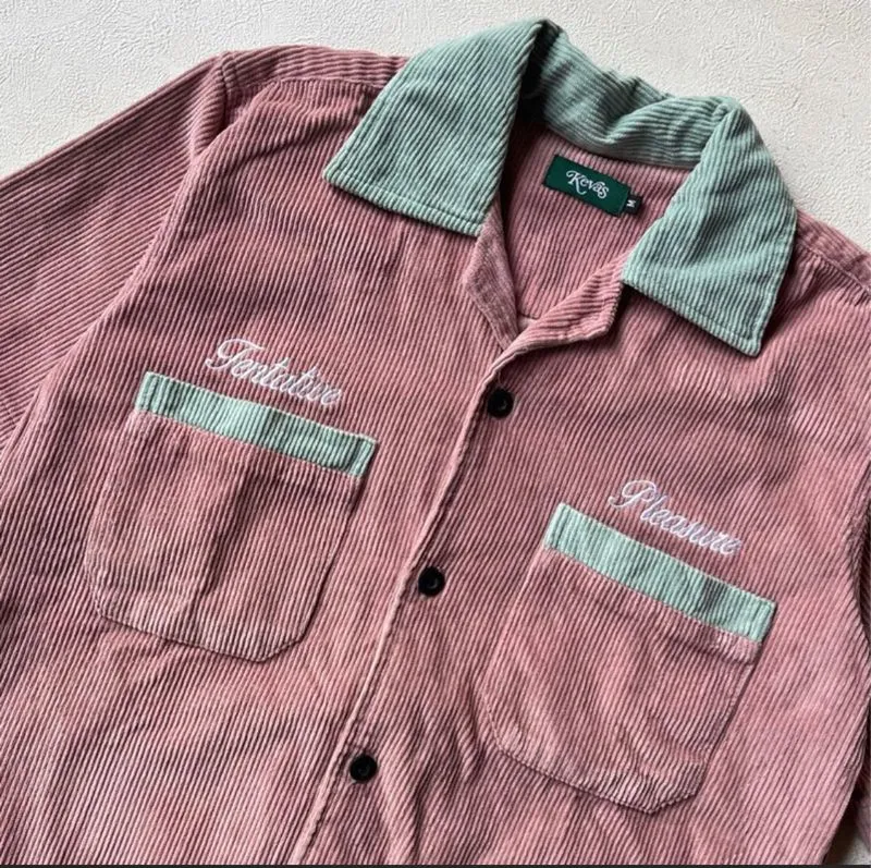Minimalist Casual Formal Shirt Pria Pink photo 1