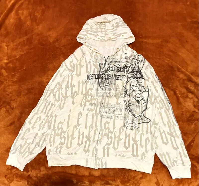 KMRii poem impala zip hoodie print y2k gothic style photo 1