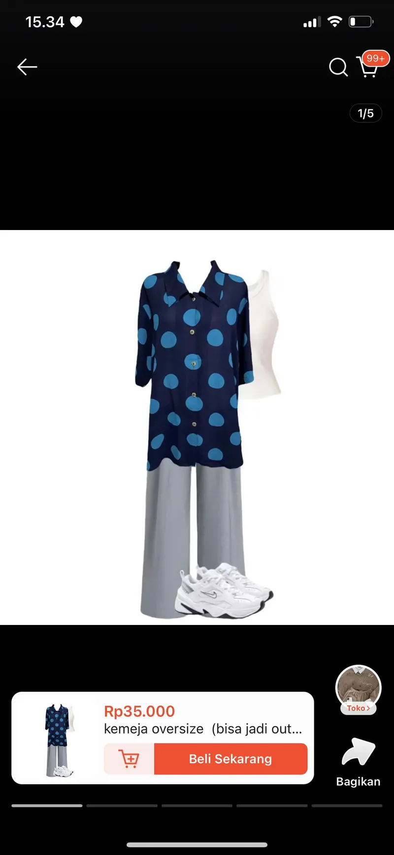 ZARA Vintage Futurist Shirt Wanita navy blue photo 1