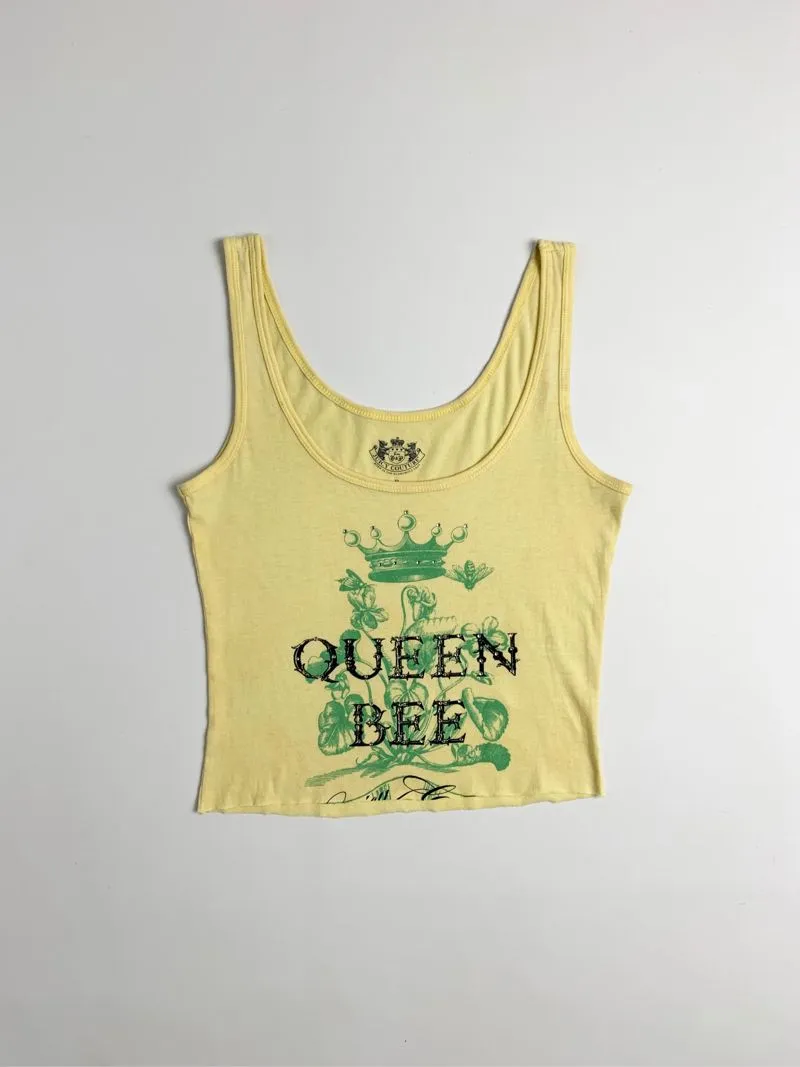 Y2k Juicy Couture Tank Top Queen Bee With Crown Graphic photo 1
