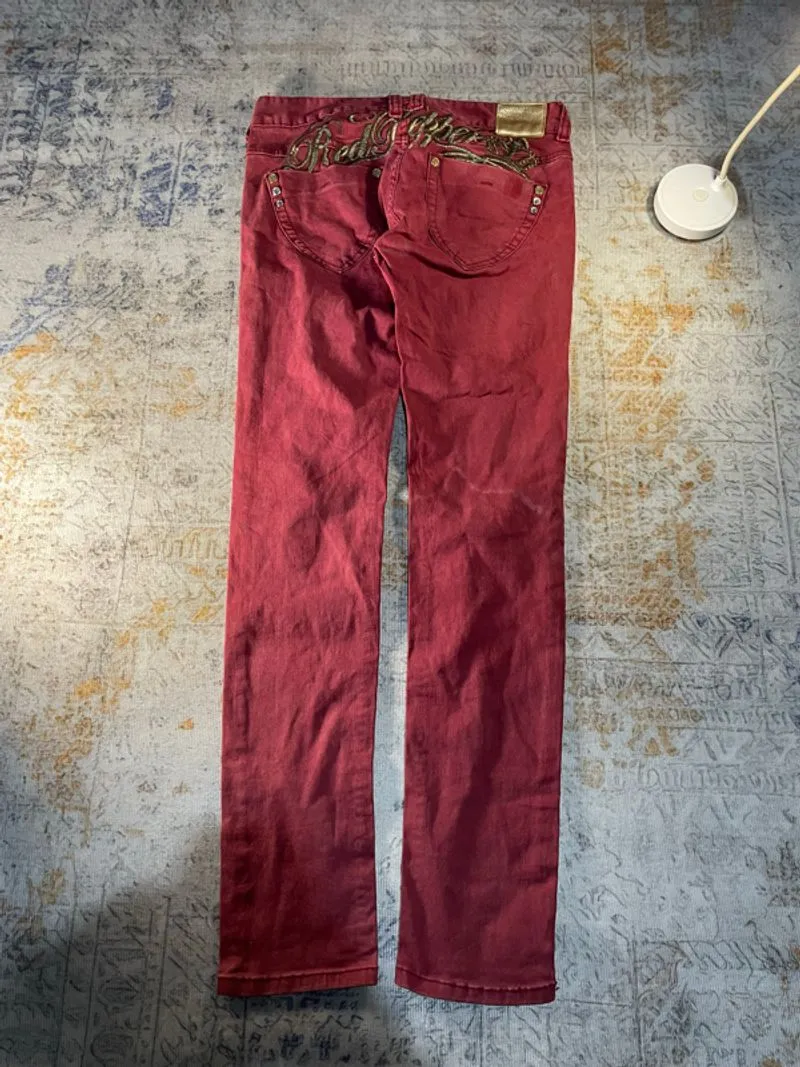 Red pepper red pants y2k japannese gothic emo vkei grunge photo 1