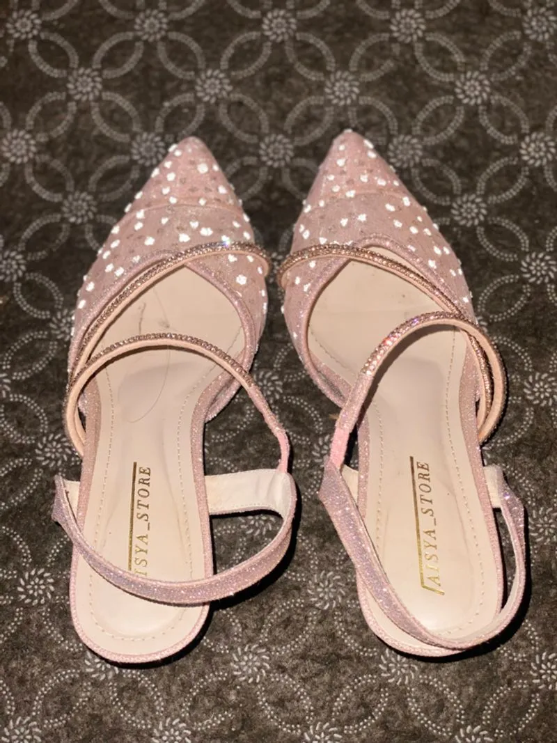 heels wanita warna dusty pink photo 1