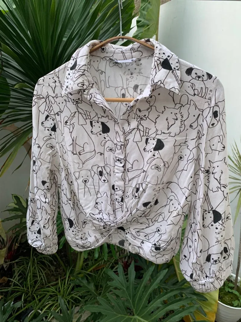 Zara crop shirt photo 1