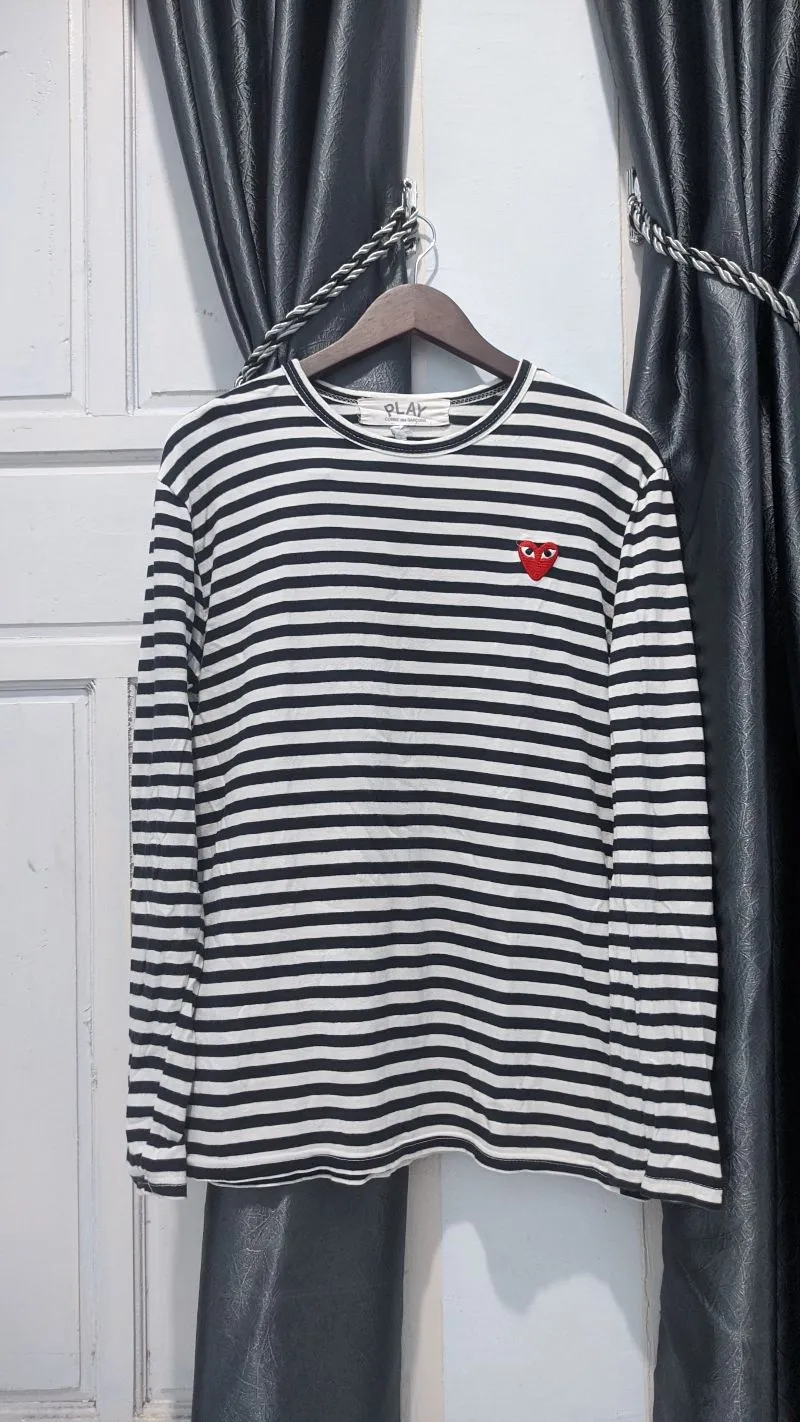 COMME des GARÇONS Streetwear Casual T-shirt Wanita white bla photo 1