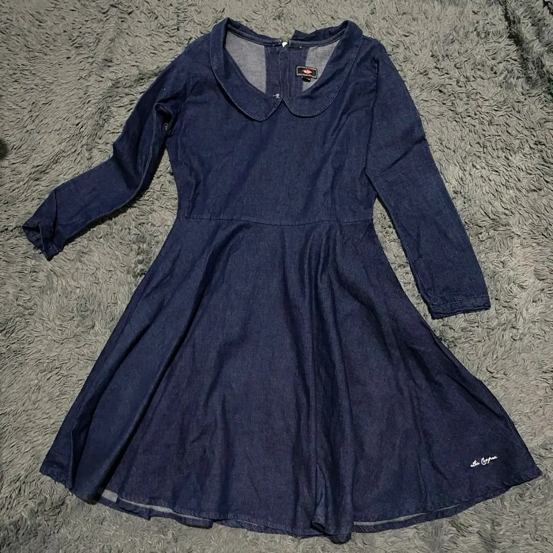 Preloved Dress Lee Cooper Denim Baju Terusan Muslim Wanita L photo 1