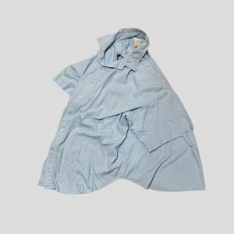 Lafudge store boxy oversize korean shirt blue photo 1
