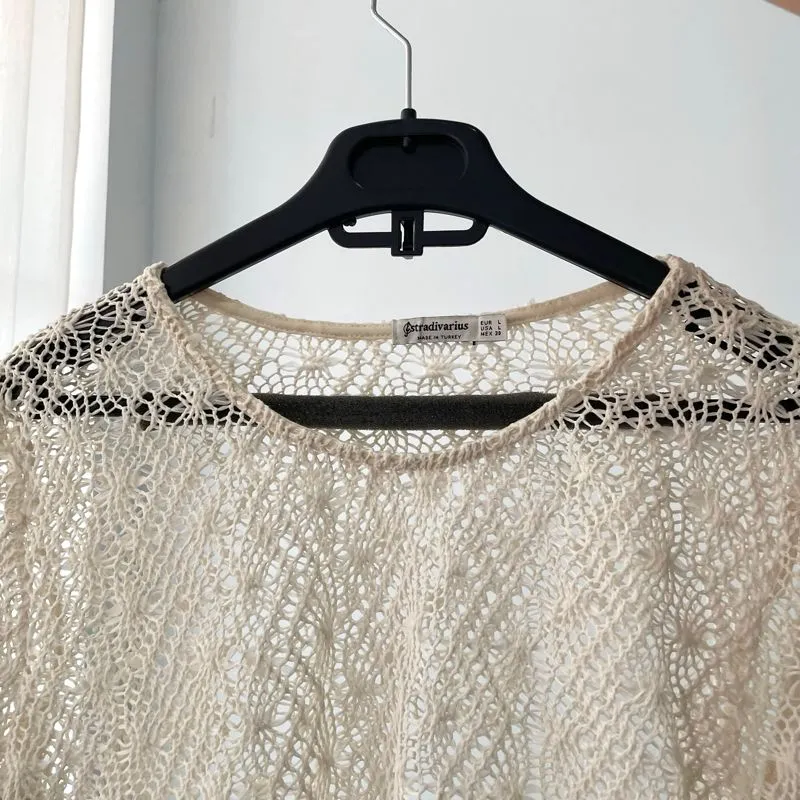 Stradivarius Longsleeve Crochet Top photo 1