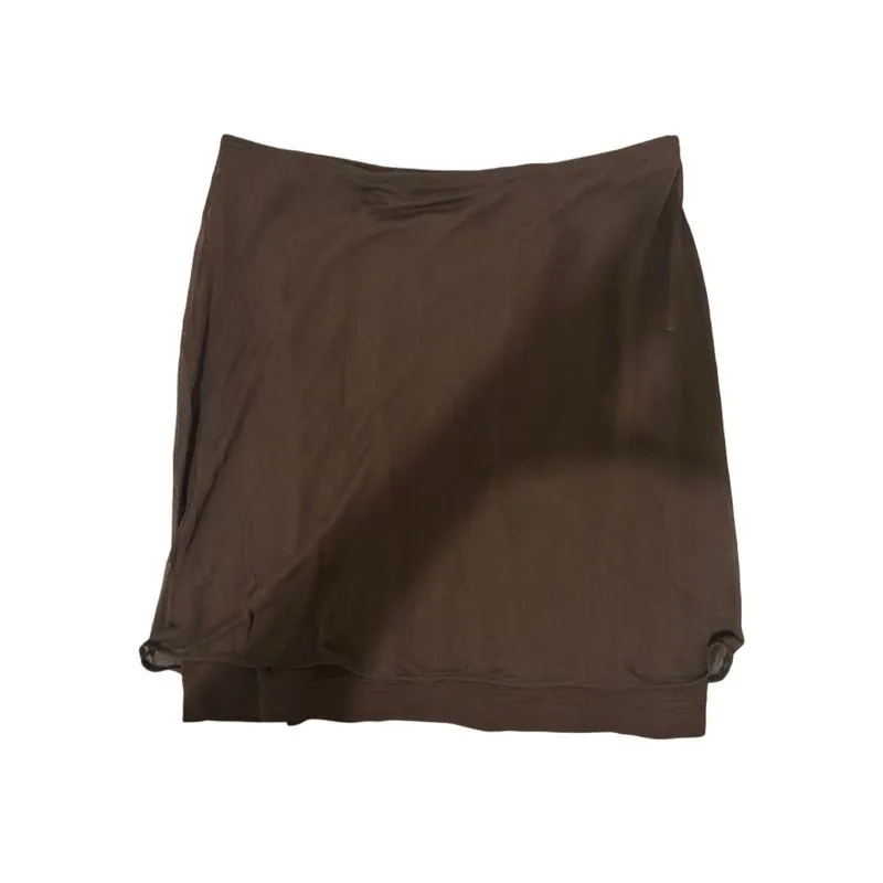 brown miniskirt photo 1