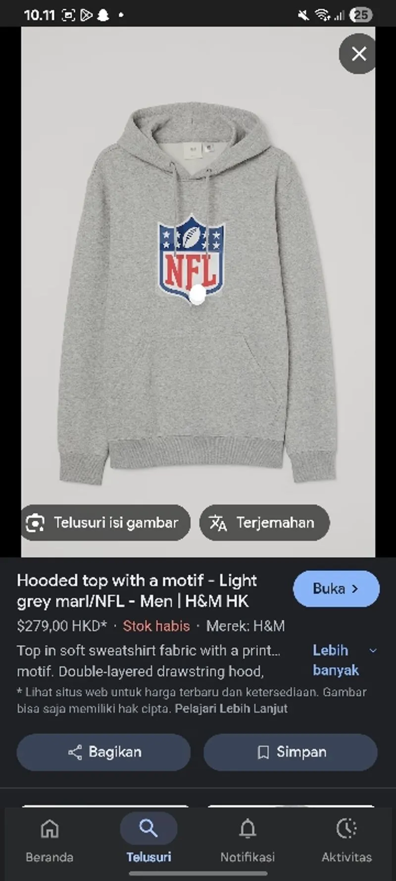hoodie h&m x nfl photo 1