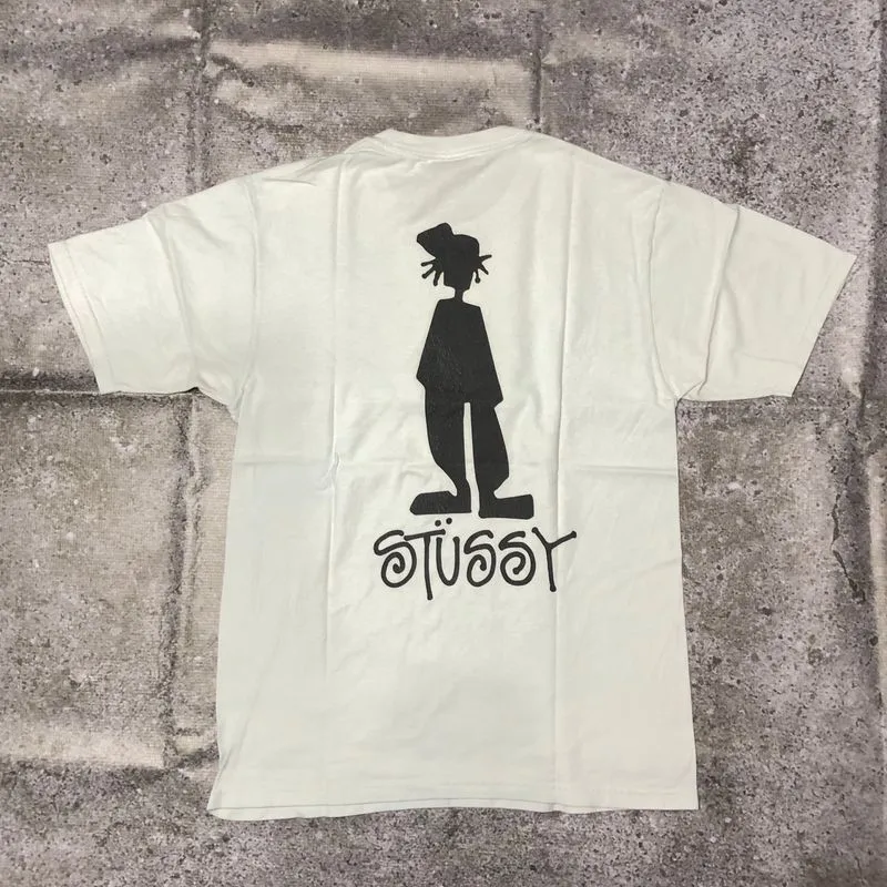 Stussy Streetwear Y2K T-shirt Pria white blue photo 1