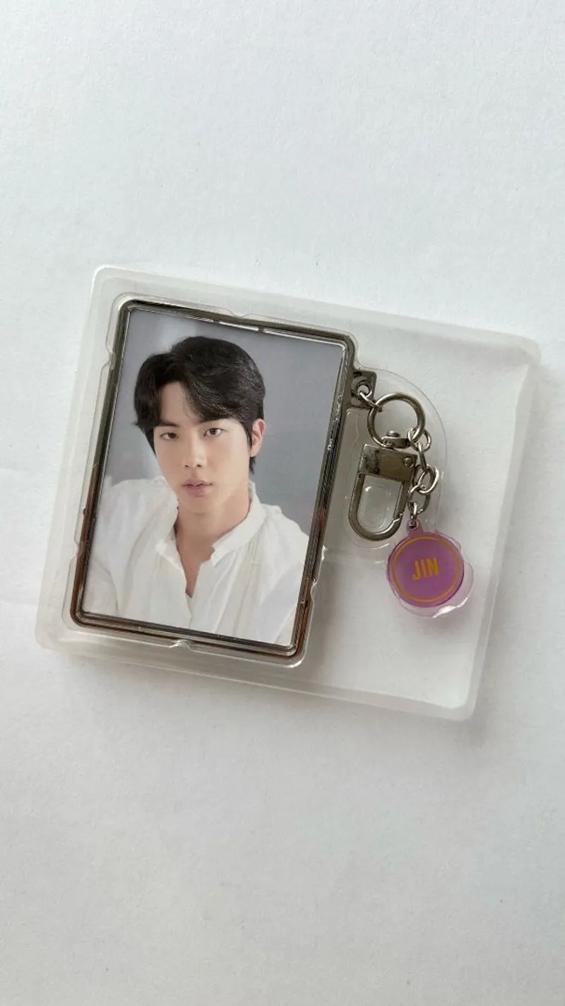 [BUY 1 GET 1] Photocard holder keyring bangbangcon merch jin photo 1