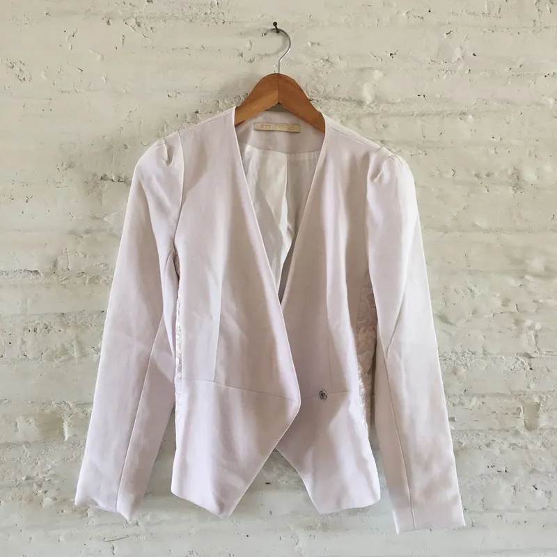 Minimal Vintage Minimalist Blazer Wanita white photo 1