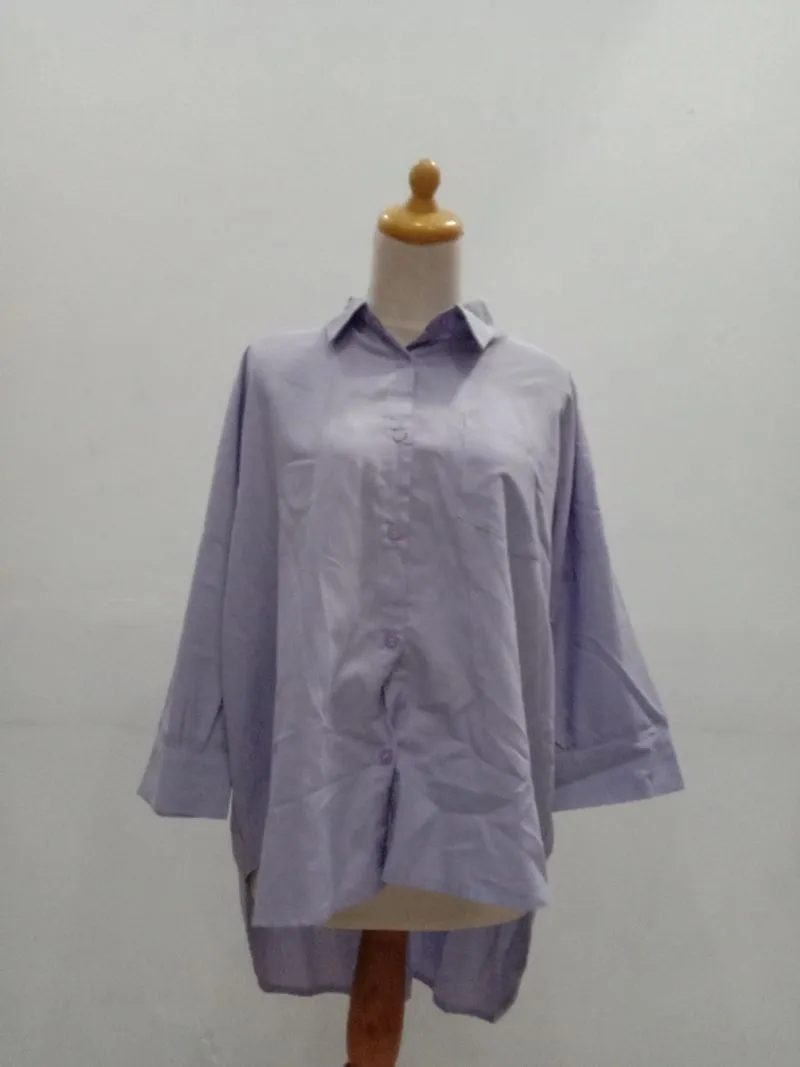 Kemeja Casual Warna Lilac Preloved  photo 1