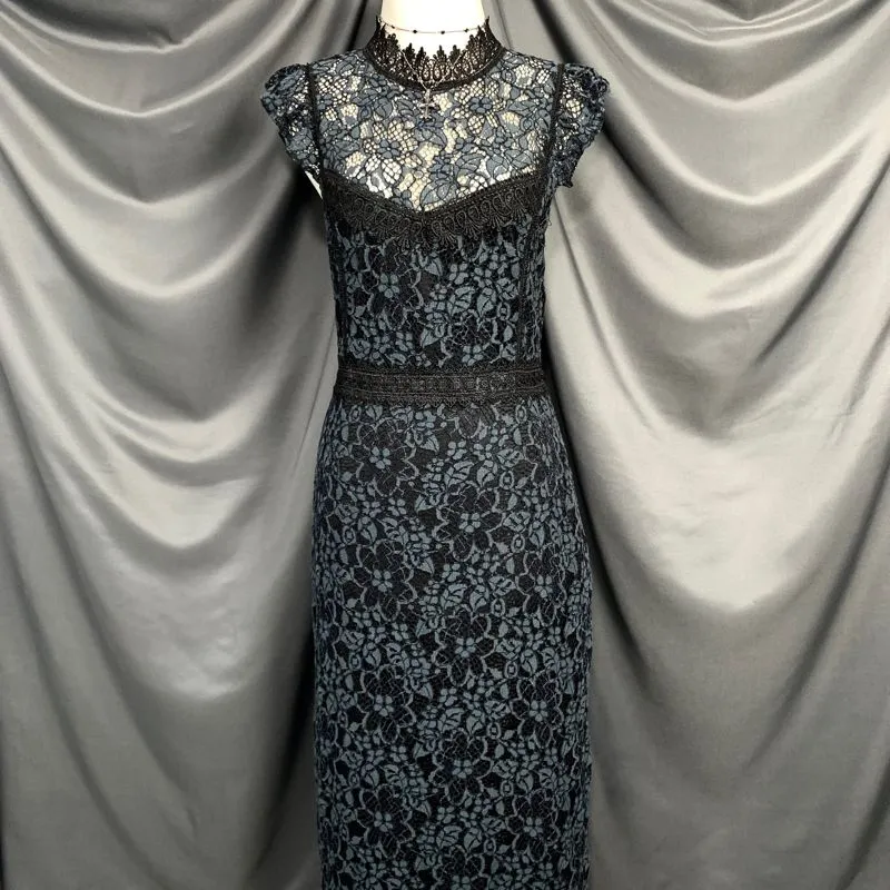 ZARA LACE CONTRASTING MIDI DRESS Preloved