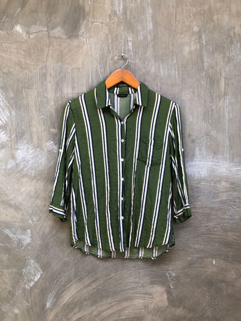 Atmark Stripe Button Up Shirt photo 1