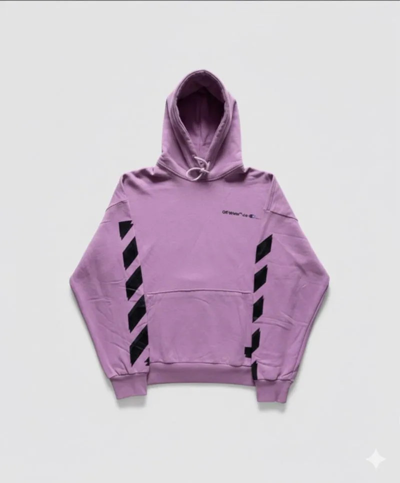 Hoodie Off white Ungu photo 1