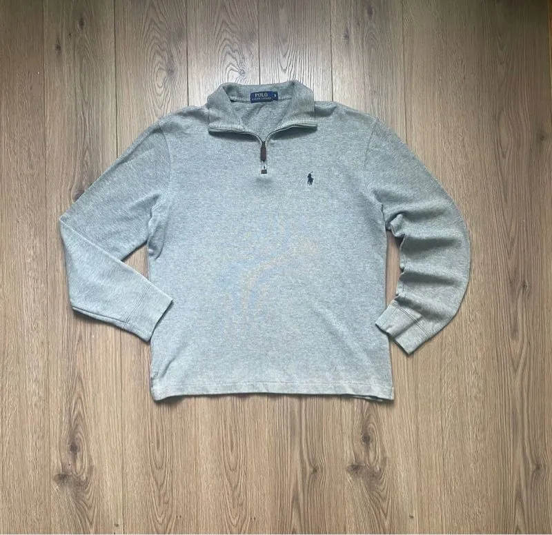 Halfzip Ralph Lauren Grey Vintage Rare photo 1