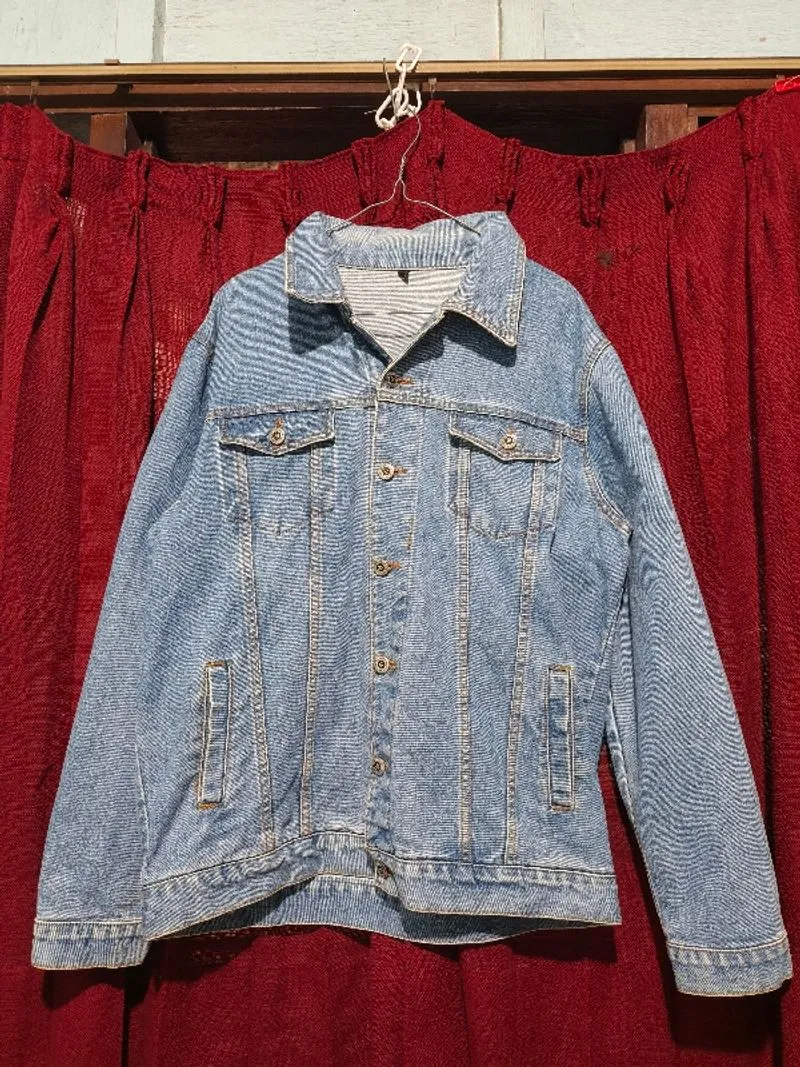 Jaket raw denim Rike jeans 14 oz blue wash reguler fit photo 1