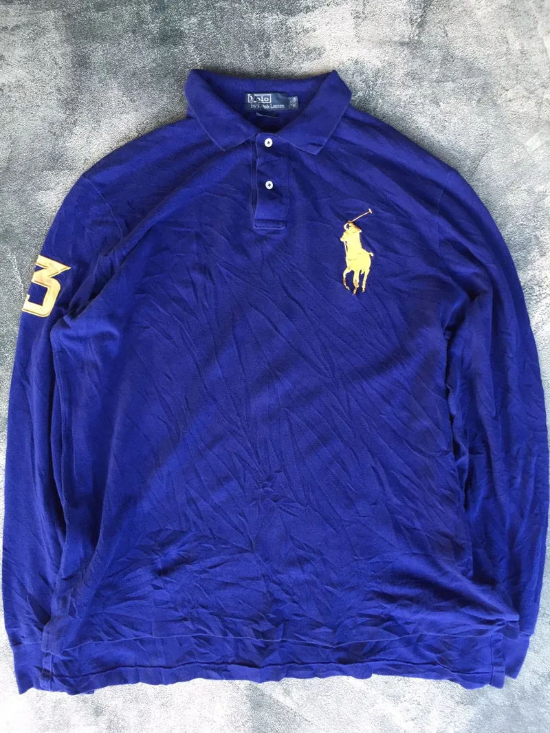 Polo Ralph Lauren Y2K Sportswear Polo shirt Pria blue photo 1