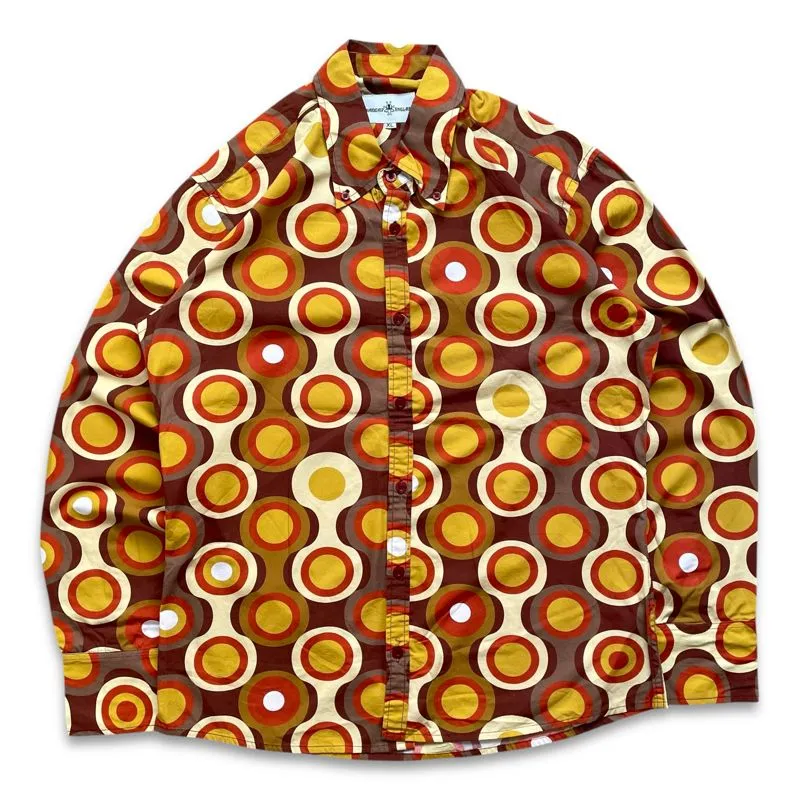 SIZE XL - KEMEJA M4DC4P ENGLAND RETRO PATTERN BUTTON UP SHIR photo 1