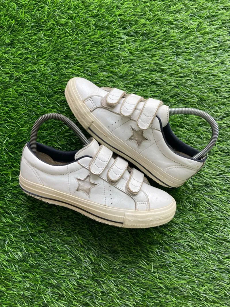 Rare Vintage Converse One Star Velcro Leather Preloved