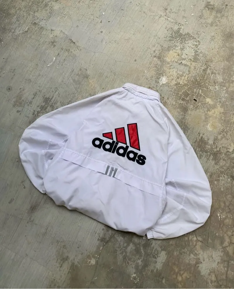 Adidas Streetwear Sportswear Windbreaker Pria white red photo 1