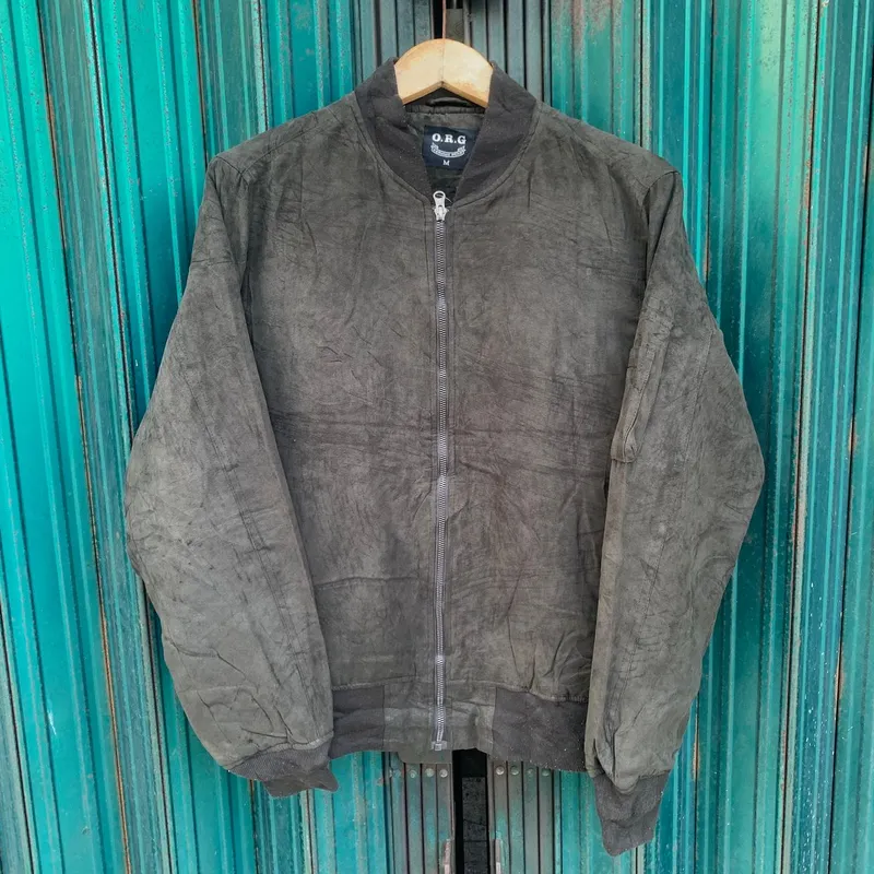 Japanese brand Streetwear Bomber jacket Pria gray photo 1