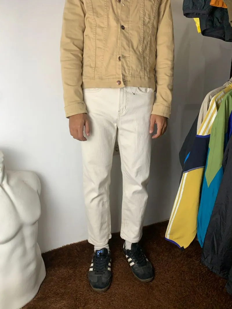 GIORDANO JEANS PUTIH ANKLE PANTS SLIMFIT photo 1