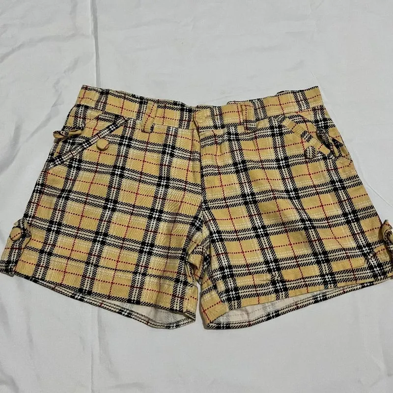 Celana Pendek hotpants kotak-kotak plaid mini shorts pants photo 1