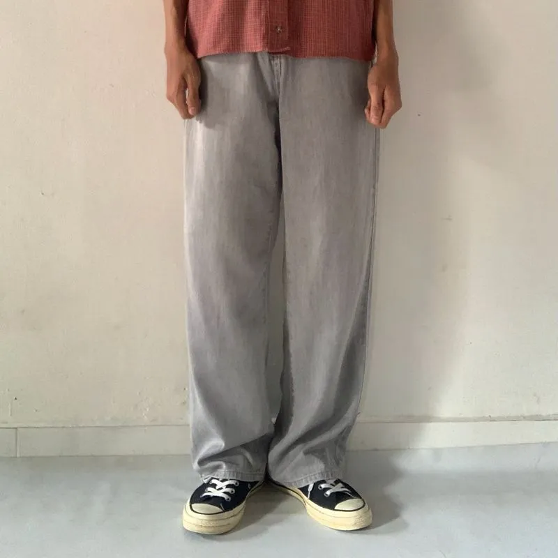 Unbrand korean longpants grey loose jeans photo 1