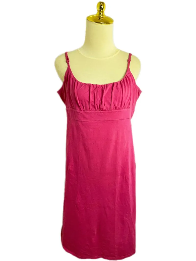 Hot Pink Gathered Bust Night Dress Nightgown Sleepwear photo 1