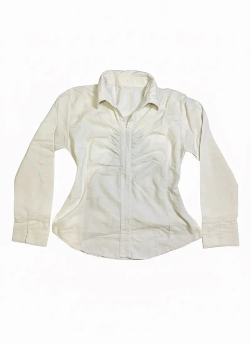 white shirt fitbody zipper photo 1